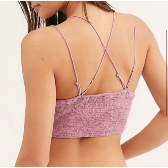 Free People Intimately FP Ilektra Purple Pink Lace Bralette Size Medium - Picture 7 of 8